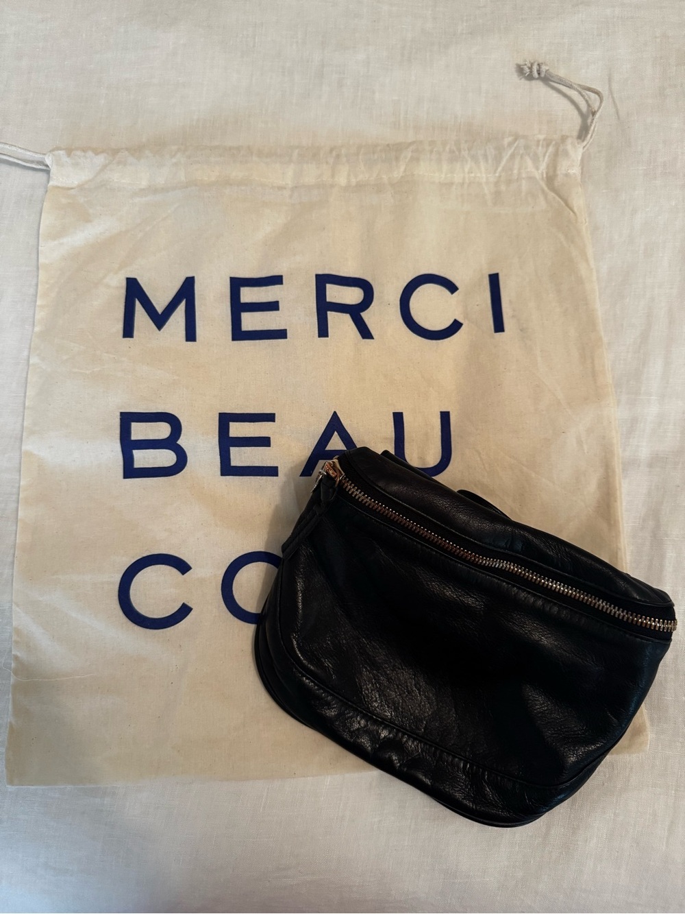 Clare V. Black Leather Fanny Pack